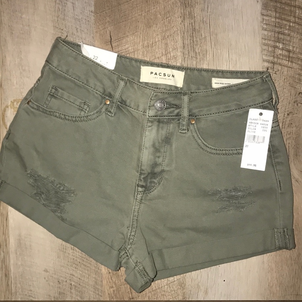 PACSUN Olive green Jean shorts